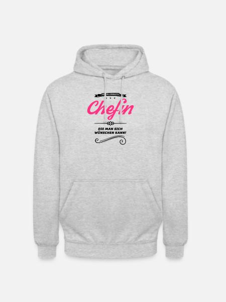 chefin allerbeste design - Unisex Hoodie - Hellgrau meliert