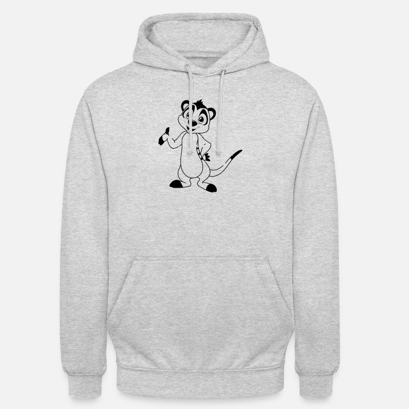 Suricate - Sweat-shirt à capuche unisexe - gris clair chiné