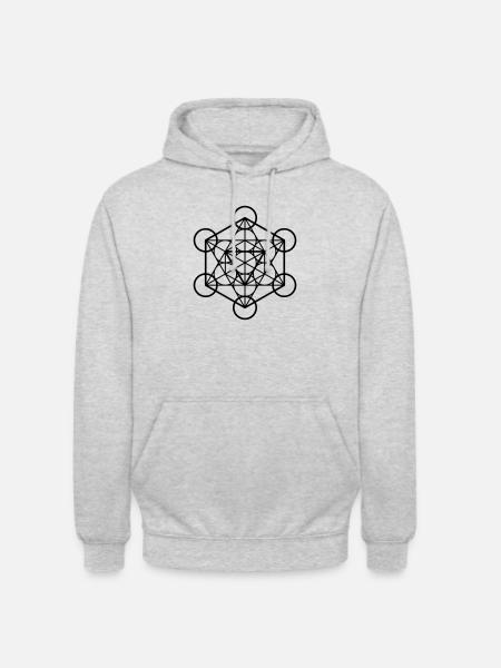 Metatron cube - Unisex Hoodie - light heather grey