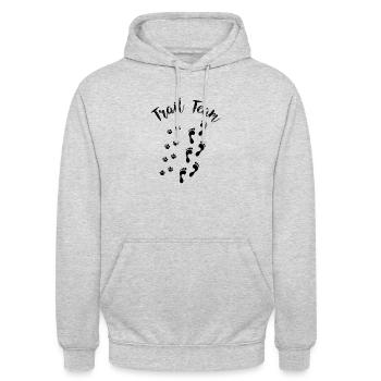 Trail team Mantrailing Findehund Hundeliebhaber - Unisex Hoodie - Hellgrau meliert - Vorne - Alina (178cm) & Michal (187cm)