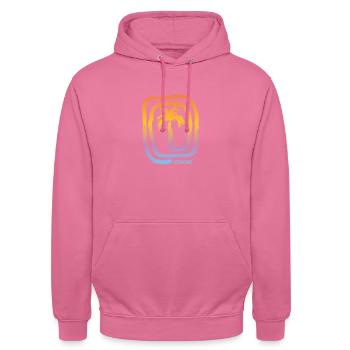 Cool Oceanside California Beach Palm Tree - Unisex Hoodie - pink - Front - Alina (178cm) & Michal (187cm)