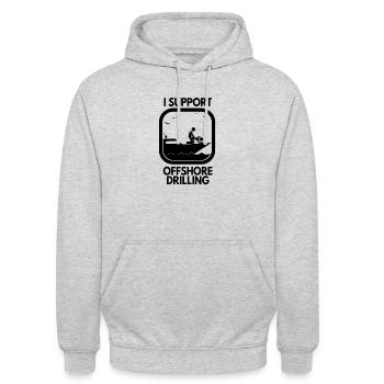Lustiger Bootswitz sexueller Slogan - Unisex Hoodie - Hellgrau meliert - Vorne - Alina (178cm) & Michal (187cm)