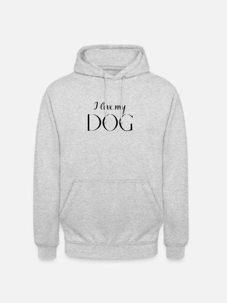 I love dogs - Unisex Hoodie - light heather grey