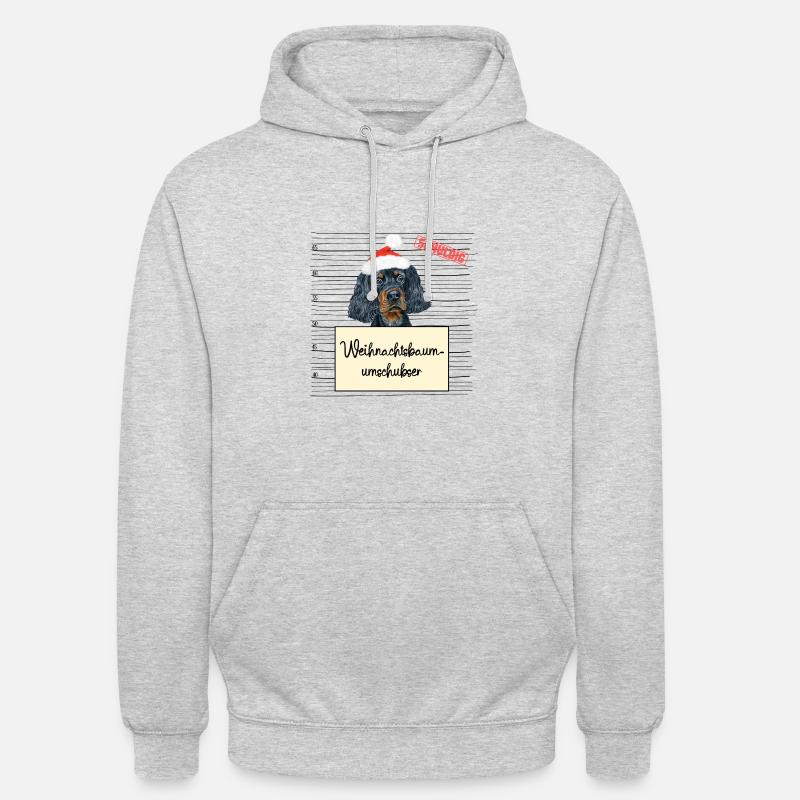 Weihnachtsbaum Umschubser Gordon Setter - Unisex Hoodie - Hellgrau meliert