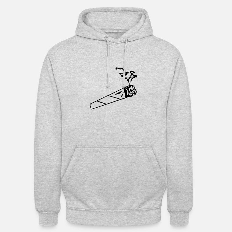 Joint - Zigarette - Sweat-shirt à capuche unisexe - gris clair chiné