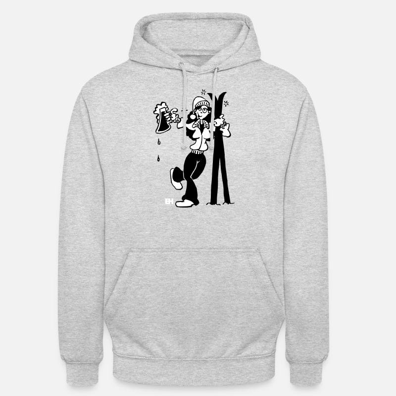 Après-Ski-Mädchen - Unisex Hoodie - Hellgrau meliert