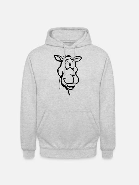 Camel witty animal fun - Unisex Hoodie - light heather grey