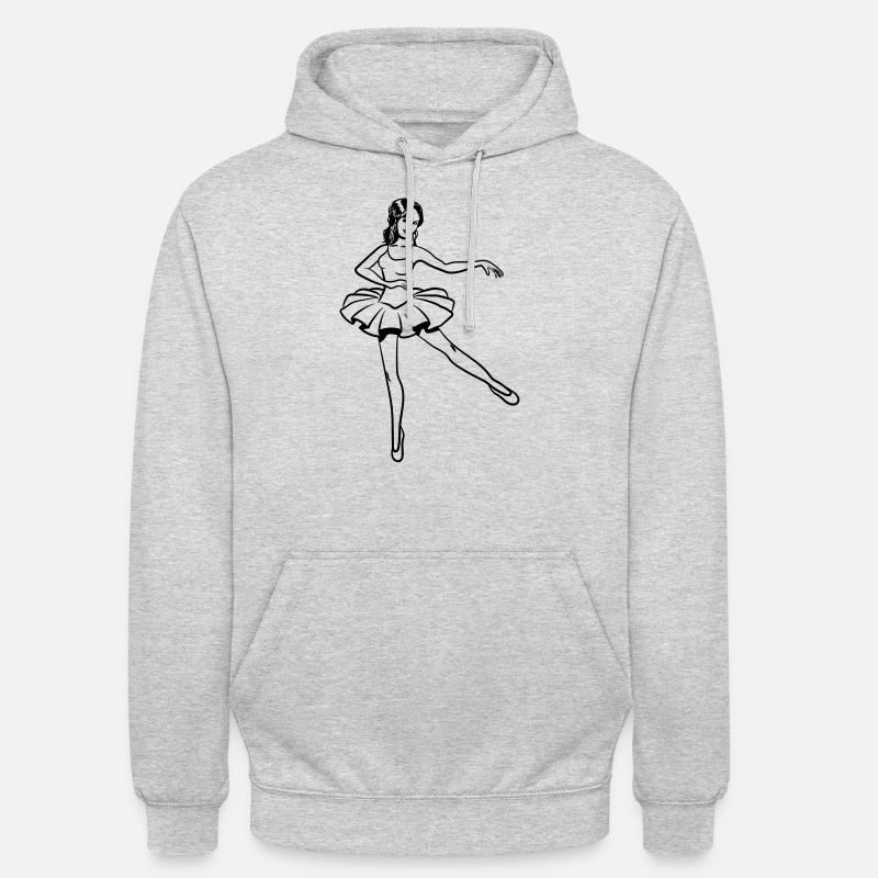 ballerine de danse - Sweat-shirt à capuche unisexe - gris clair chiné