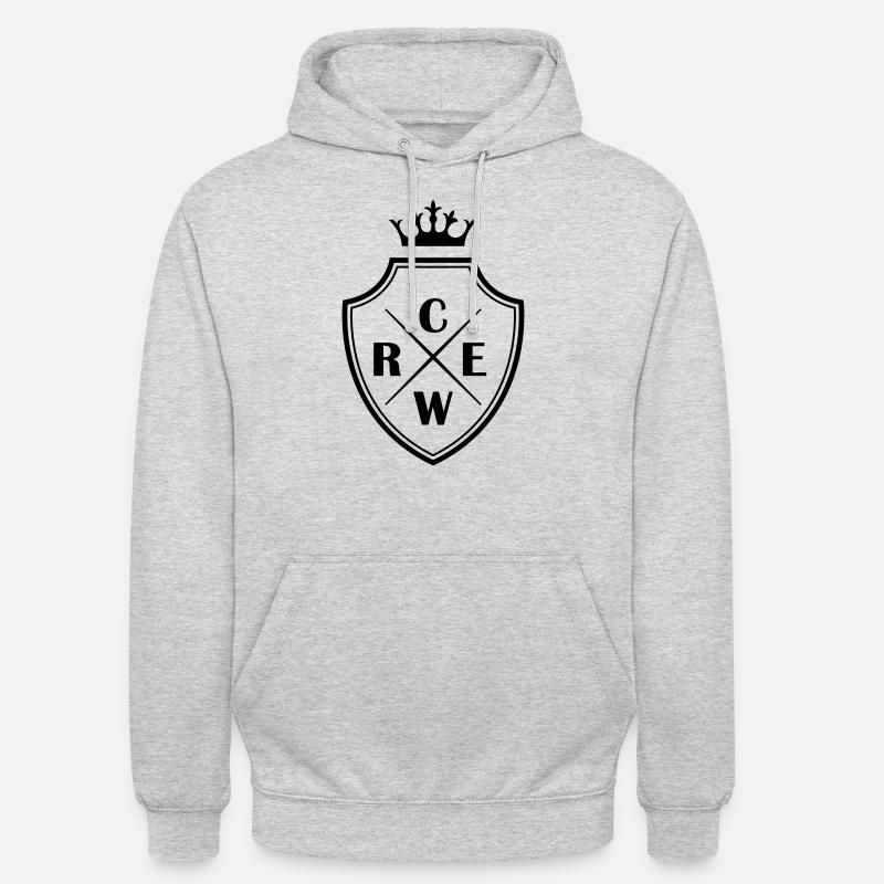 équipage - Sweat-shirt à capuche unisexe - gris clair chiné