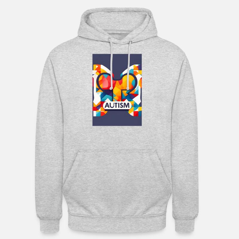 couleur de l’autisme - Sweat-shirt à capuche unisexe - gris clair chiné