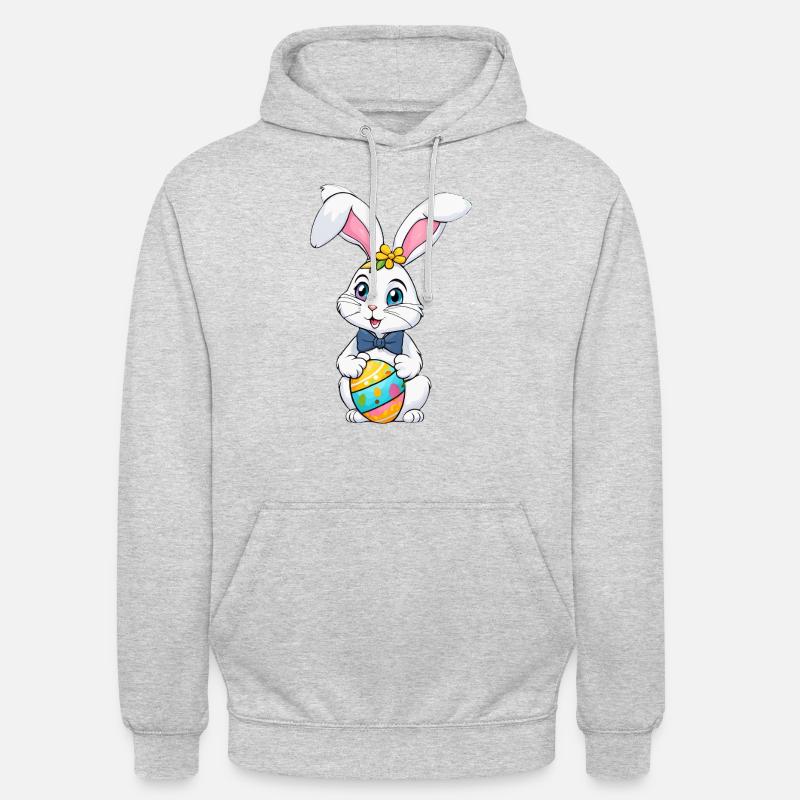 Easter bunny with Easter eggs - Unisex Hoodie - light heather grey