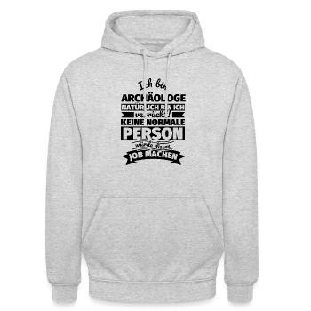 Archäologe Geschenke - Unisex Hoodie - Hellgrau meliert - Vorne - Alina (178cm) & Michal (187cm)