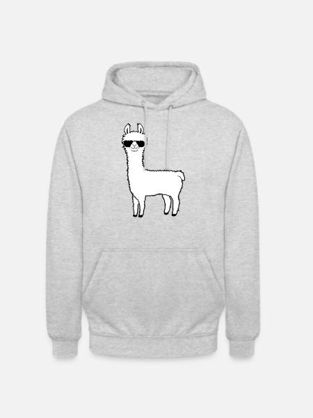 Cool sunglasses alpaca - Unisex Hoodie - light heather grey