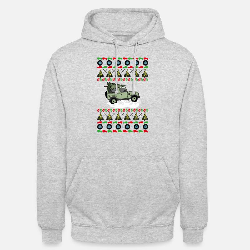 Defender - Weihnachtspullover - Unisex Hoodie - Hellgrau meliert