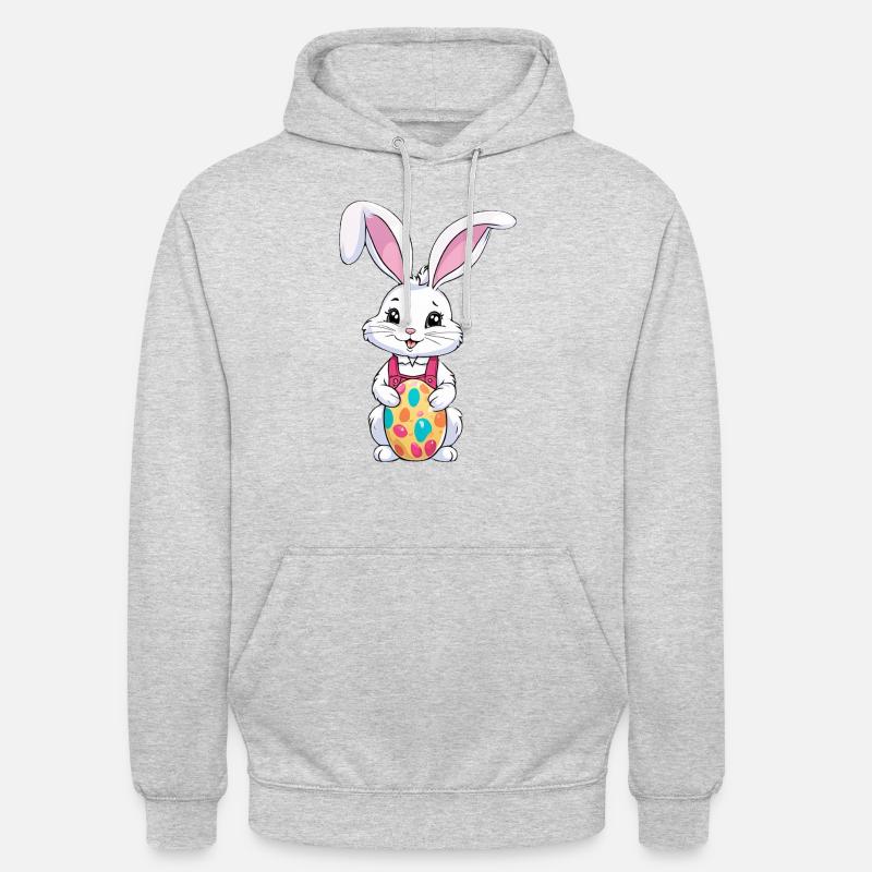 Easter bunny with Easter eggs - Unisex Hoodie - light heather grey