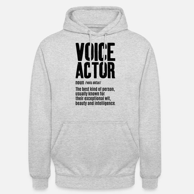 Synchronsprecher-definition - Unisex Hoodie - Hellgrau meliert
