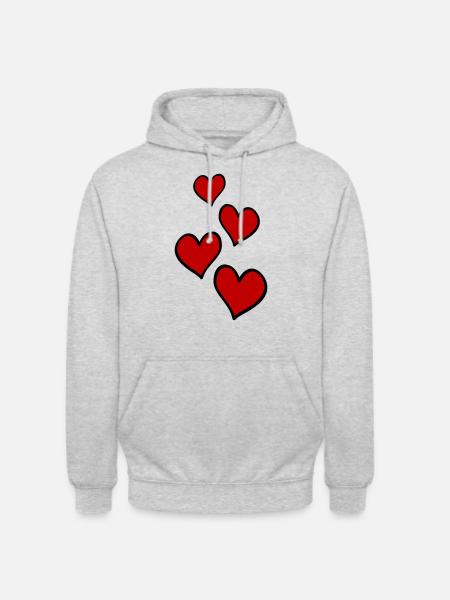 Hearts Love Symbol - Unisex Hoodie - light heather grey