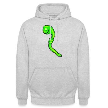 Glühwürmchen - Unisex Hoodie - Hellgrau meliert - Vorne - Alina (178cm) & Michal (187cm)