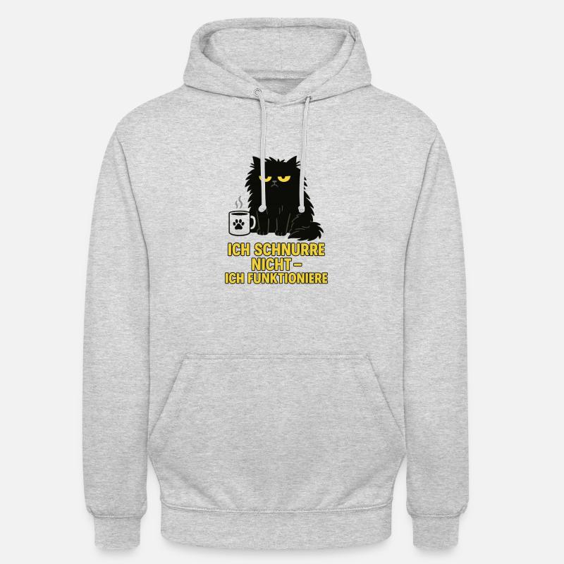 I don't purr – I function (cat) - Unisex Hoodie - light heather grey