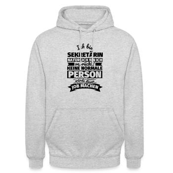 Sekretärin Geschenke - Unisex Hoodie - Hellgrau meliert - Vorne - Alina (178cm) & Michal (187cm)