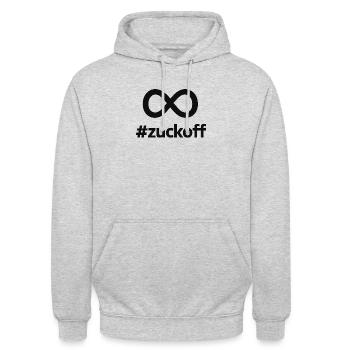 #zuckoff - Unisex Hoodie - light heather grey - Front - Alina (178cm) & Michal (187cm)