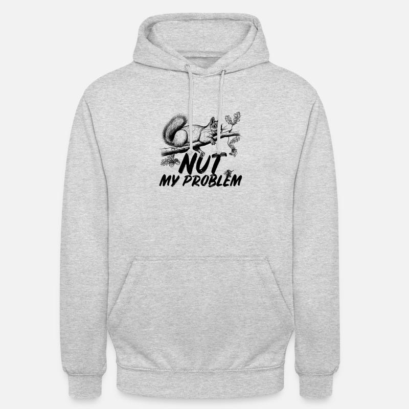 Eichhörnchen Squirrel Nut my Problem - Unisex Hoodie - light heather grey