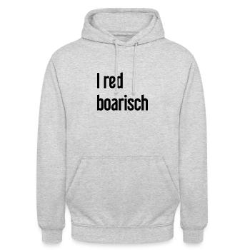 I red boarisch - Unisex Hoodie - Hellgrau meliert - Vorne - Alina (178cm) & Michal (187cm)