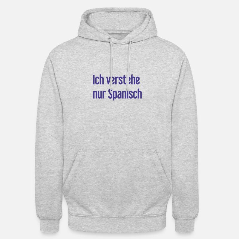 Ich verstehe nur Spanisch - Unisex Hoodie - Hellgrau meliert