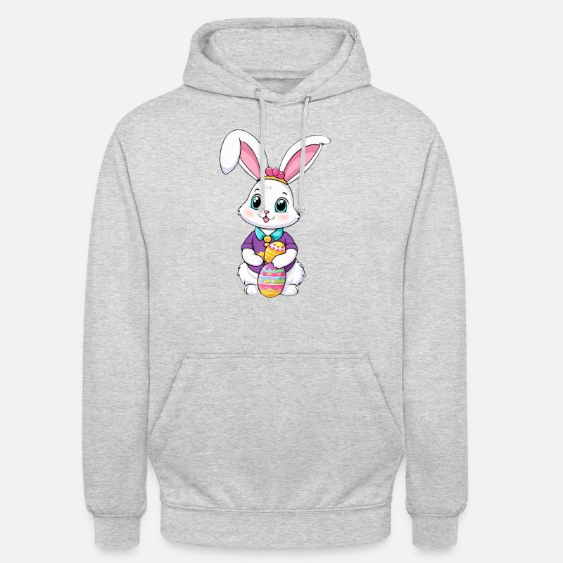 Easter bunny with Easter eggs - Unisex Hoodie - light heather grey