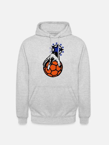 Handball Handgriff Hand mano - Unisex Hoodie - Hellgrau meliert