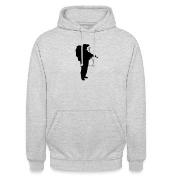 Special forces soldier, Spezialkräfte Soldat - Unisex Hoodie - Hellgrau meliert - Vorne - Alina (178cm) & Michal (187cm)