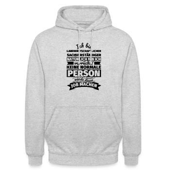Landwirtschaftlicher Sachverständiger Geschenke - Unisex Hoodie - Hellgrau meliert - Vorne - Alina (178cm) & Michal (187cm)