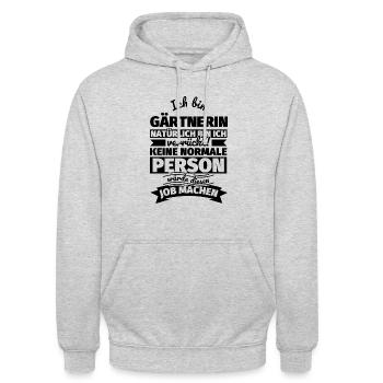 Gärtnerin Geschenke - Unisex Hoodie - Hellgrau meliert - Vorne - Alina (178cm) & Michal (187cm)