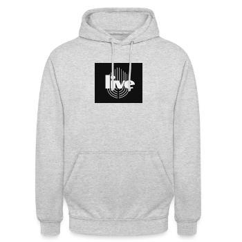 Live Shirt - Unisex Hoodie - Hellgrau meliert - Vorne - Alina (178cm) & Michal (187cm)