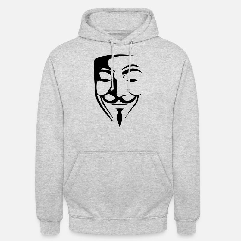 anonymous_003 - Sweat-shirt à capuche unisexe - gris clair chiné