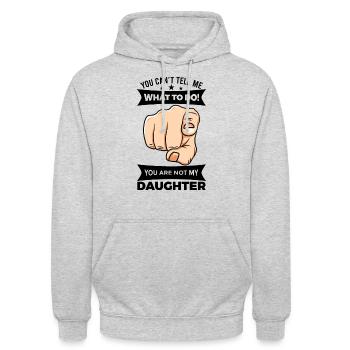 Papa Vater Tochter Spruch Lustig Geschenk - Unisex Hoodie - Hellgrau meliert - Vorne - Alina (178cm) & Michal (187cm)