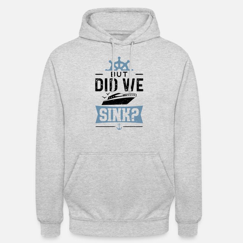 Mais avons-nous coulé - bateau - Sweat-shirt à capuche unisexe - gris clair chiné