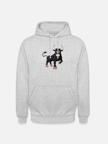 Bulle / Stier - Unisex Hoodie - Hellgrau meliert