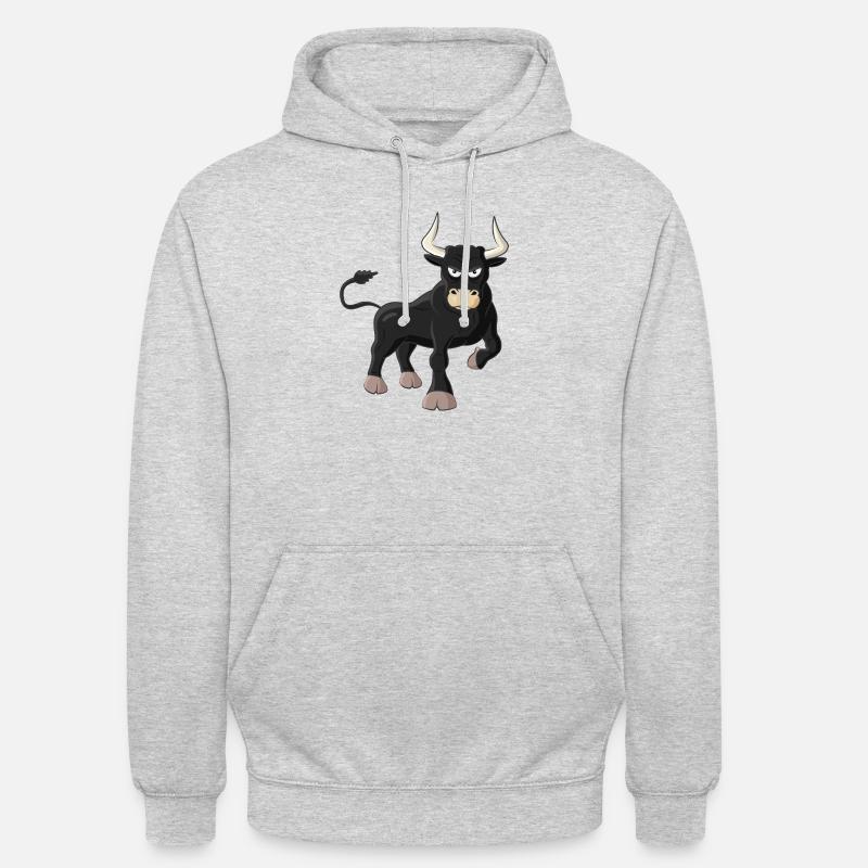 Bulle / Stier - Unisex Hoodie - Hellgrau meliert