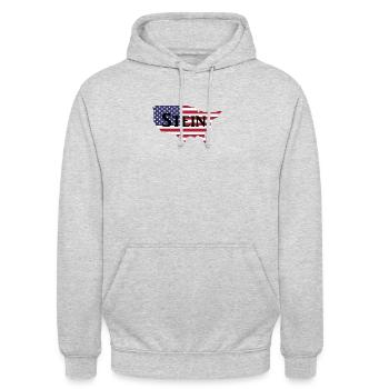 Jill Stein US Map - Sweat-shirt à capuche unisexe - gris clair chiné - Devant - Alina (178cm) & Michal (187cm)