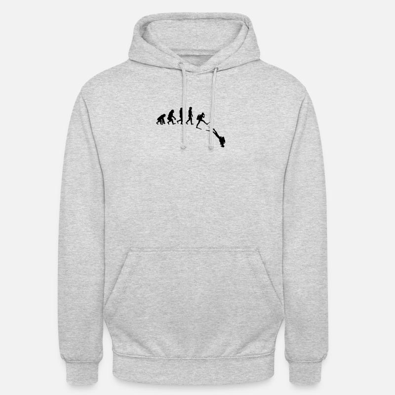 Idée cadeau plongée plongée évolution - Sweat-shirt à capuche unisexe - gris clair chiné