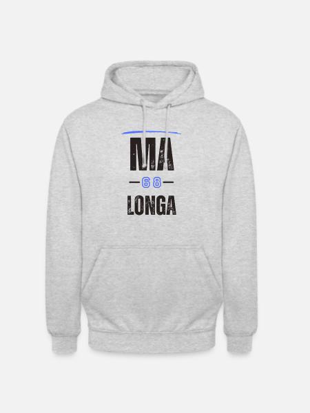 Mannheim 68 Longa - Unisex Hoodie - Hellgrau meliert