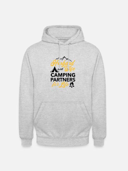 camping - Unisex Hoodie - light heather grey