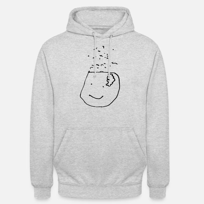 brain - Unisex Hoodie - Hellgrau meliert
