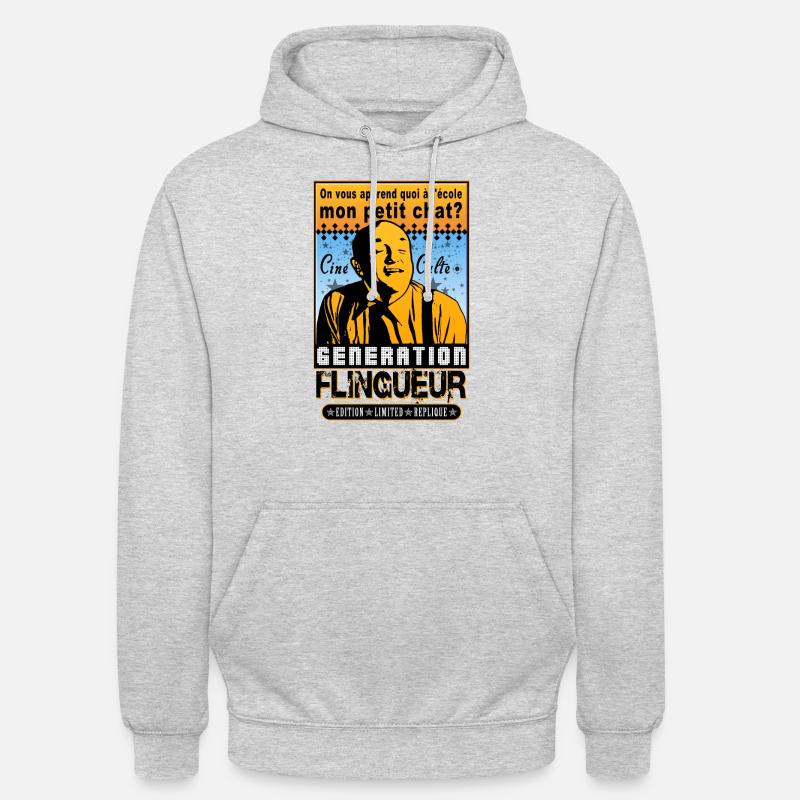 on vous apprend quoi bernard blier - Sweat-shirt à capuche unisexe - gris clair chiné
