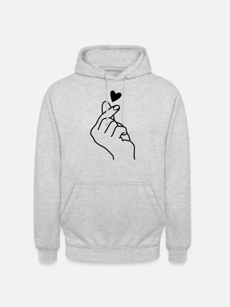 Love love sign language - Unisex Hoodie - light heather grey