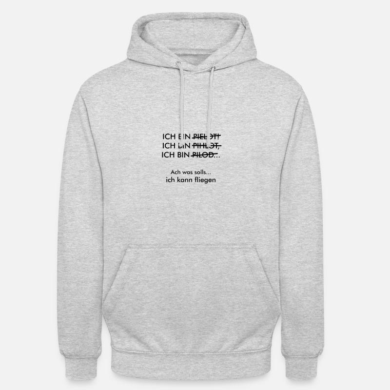 Ich bin Pilot Geschenk dumm - Unisex Hoodie - Hellgrau meliert