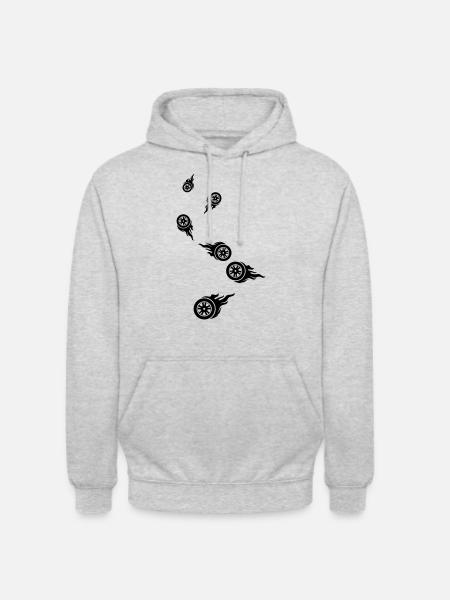 Tires fire - Unisex Hoodie - light heather grey