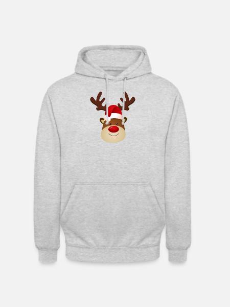 Rudolph Red Nose Reindeer - Unisex Hoodie - light heather grey