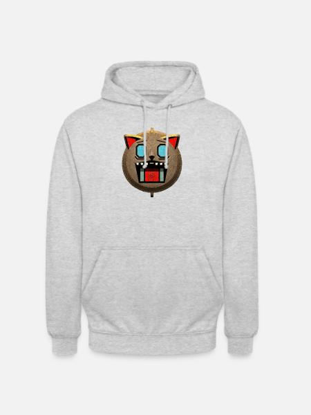 Ugly Cat - Unisex Hoodie - Hellgrau meliert
